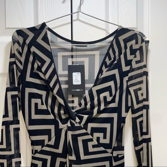 NWT Fashion Nova Midi Dress Large - Picture 5 of 9